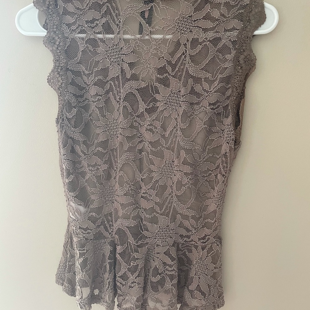 Brown lace top